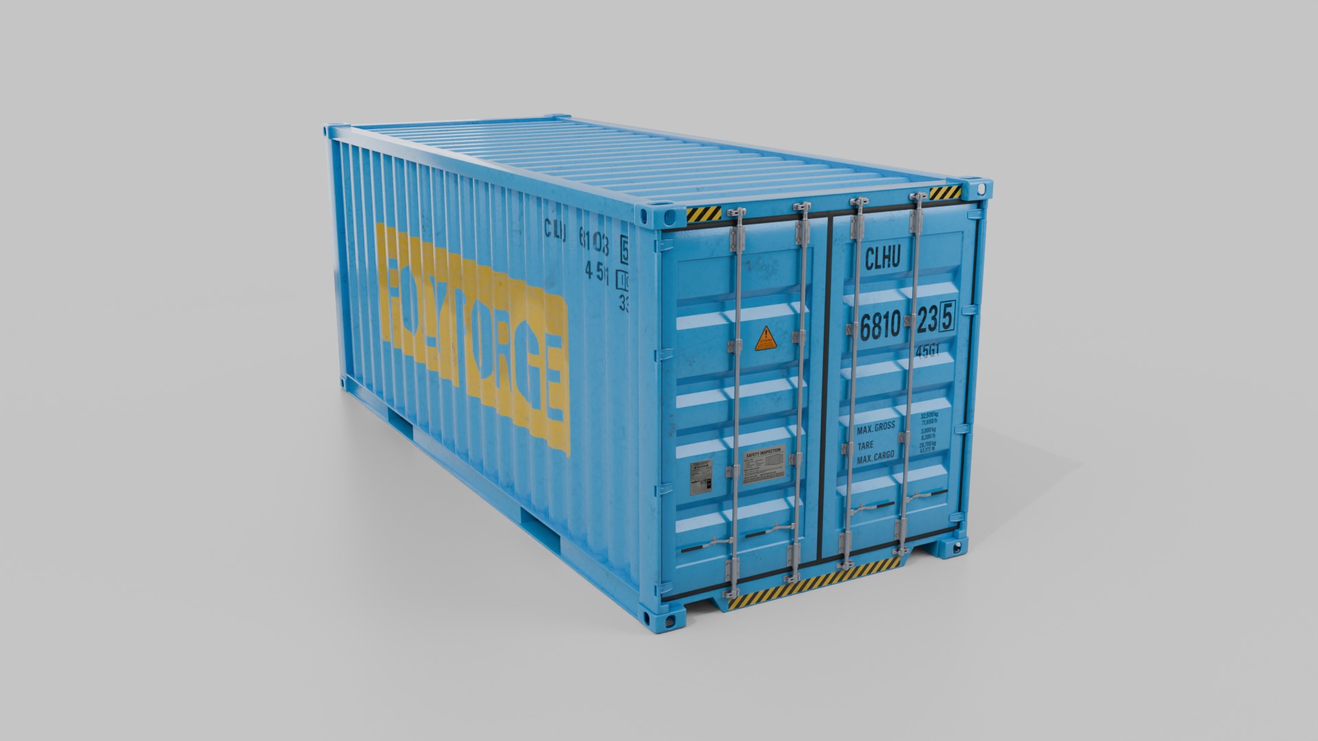Shipping Containers Set - Customizable - Interior and Exterior 3D Model Collection_25