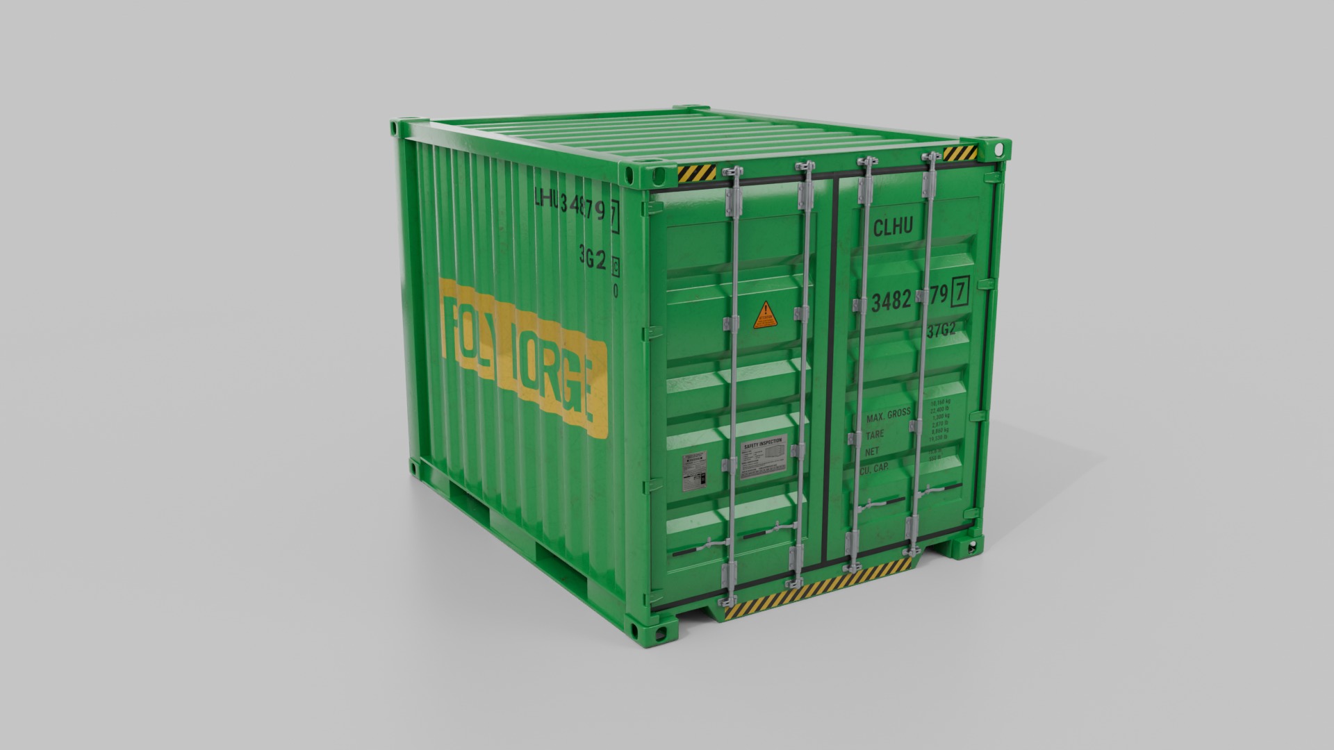 Shipping Containers Set - Customizable - Interior and Exterior 3D Model Collection_8