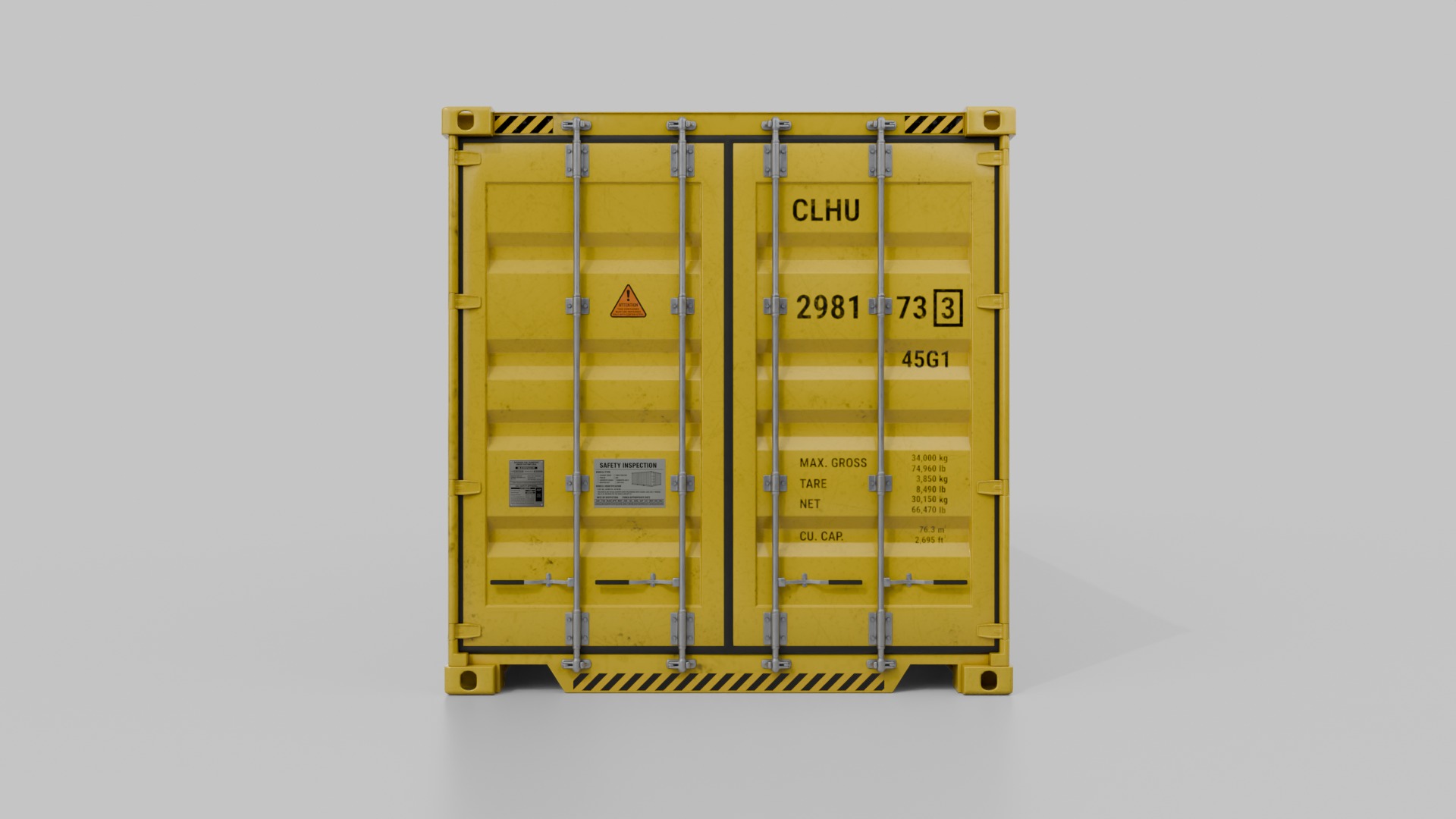 Shipping Containers Set - Customizable - Interior and Exterior 3D Model Collection_42