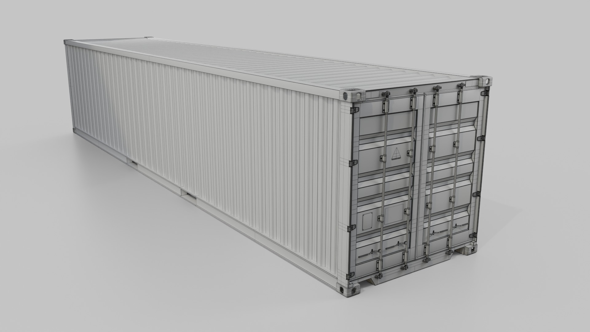 Shipping Containers Set - Customizable - Interior and Exterior 3D Model Collection_55