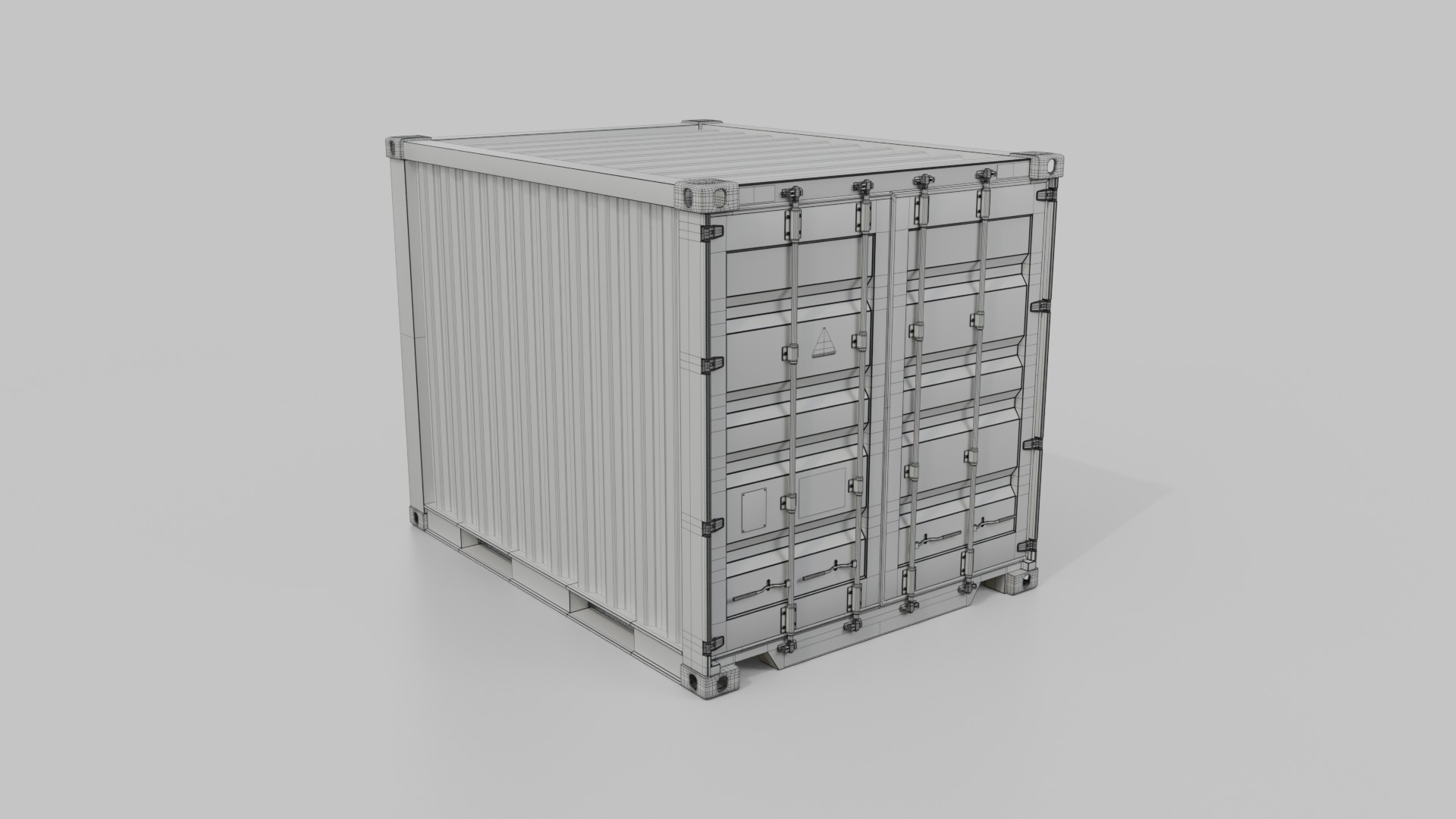 Shipping Containers Set - Customizable - Interior and Exterior 3D Model Collection_21