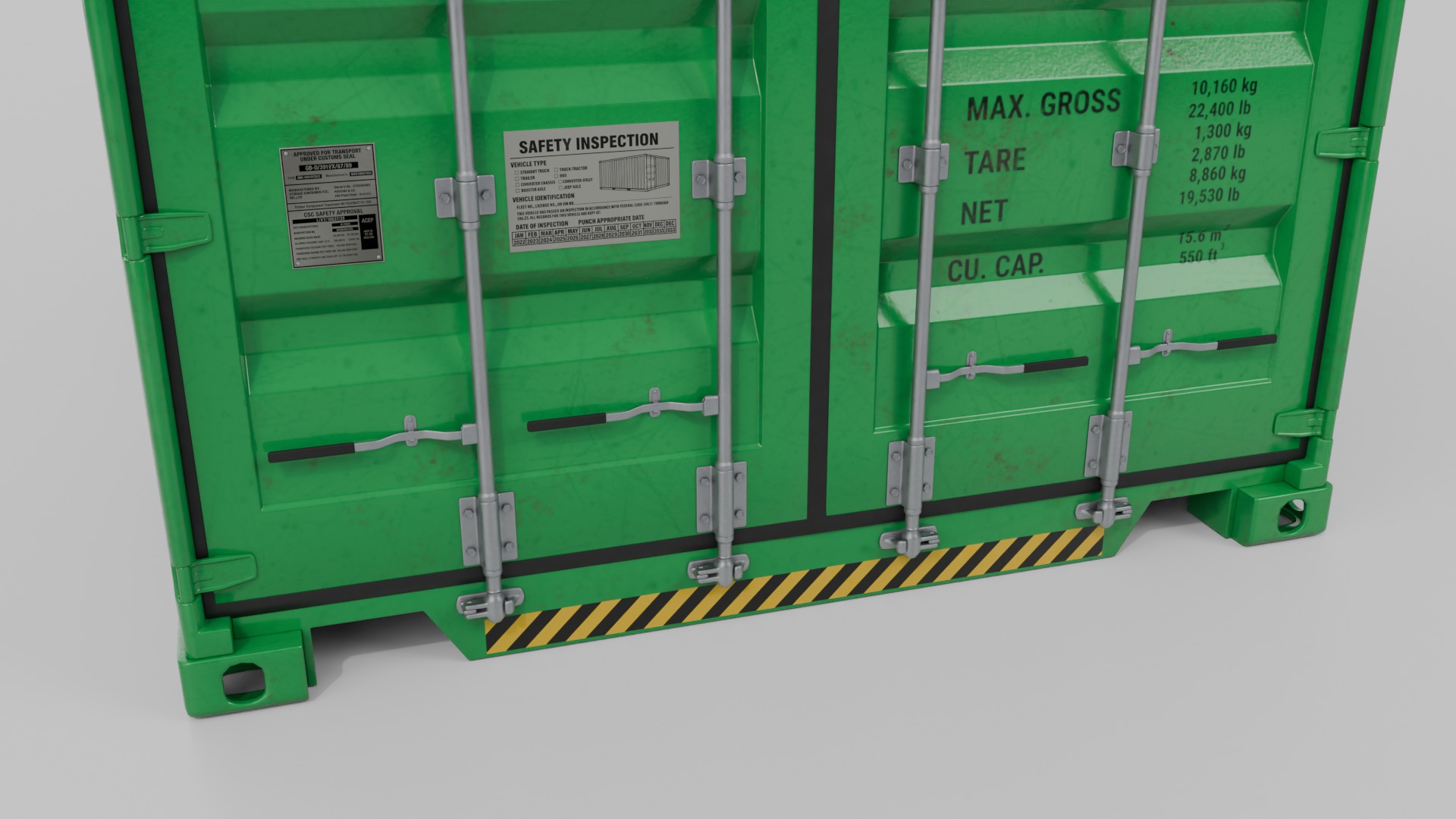 Shipping Containers Set - Customizable - Interior and Exterior 3D Model Collection_15