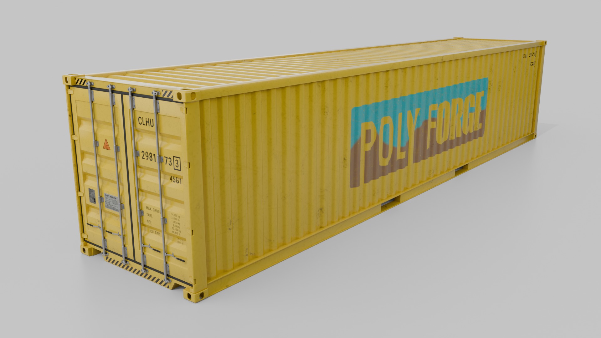 Shipping Containers Set - Customizable - Interior and Exterior 3D Model Collection_40