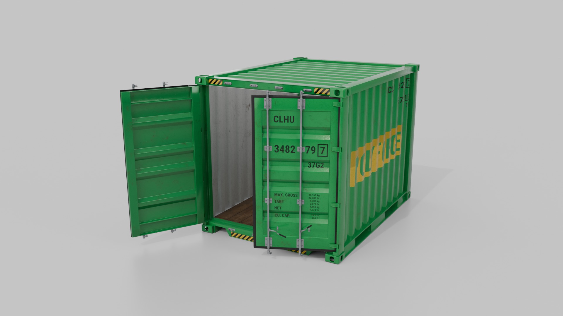 Shipping Containers Set - Customizable - Interior and Exterior 3D Model Collection_13