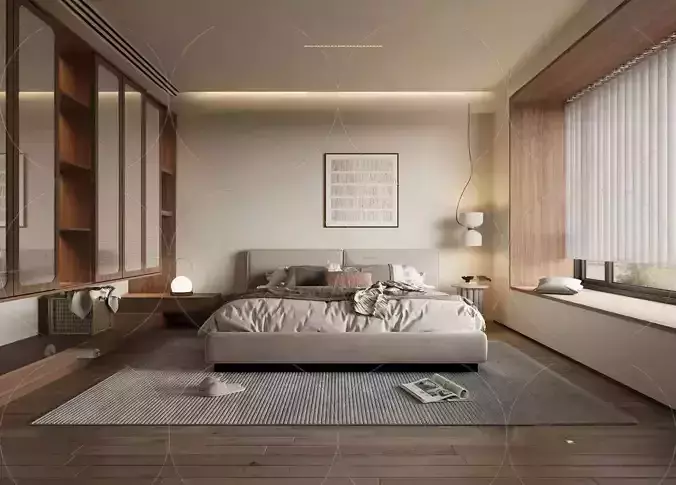WABI SABI STYLE 3D MODELS BEDROOM 0038 3D model