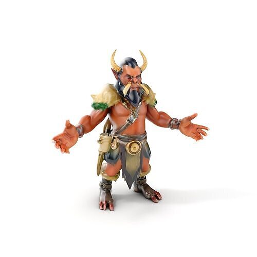 Horned Warrior Dwarf Rigged and Animated D Character Model Low-poly 3D model