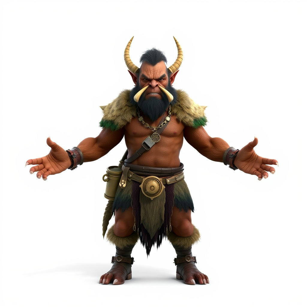 Horned Warrior Dwarf Rigged and Animated D Character Model Low-poly 3D model_2