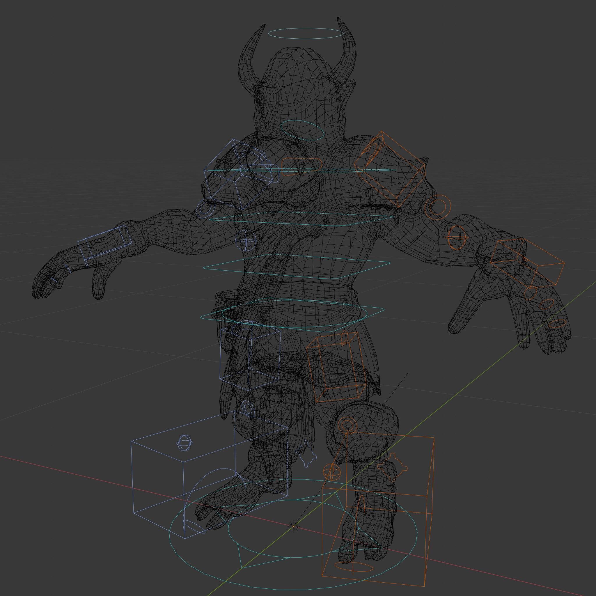 Horned Warrior Dwarf Rigged and Animated D Character Model Low-poly 3D model_6