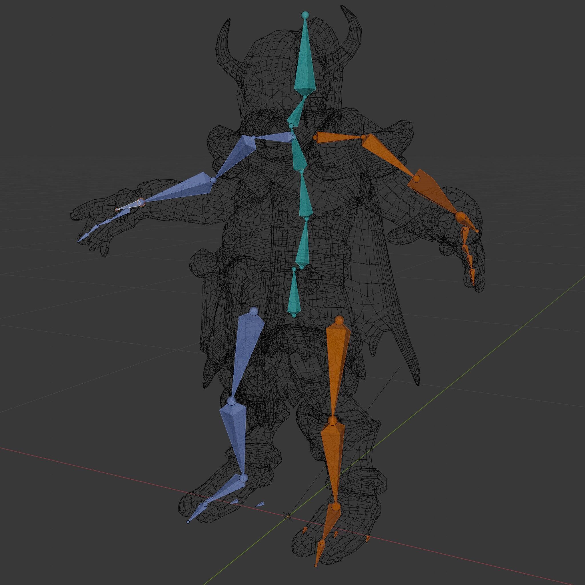 Orc Warlord Rigged and Animated for Games and Cinematics Low-poly 3D model_9