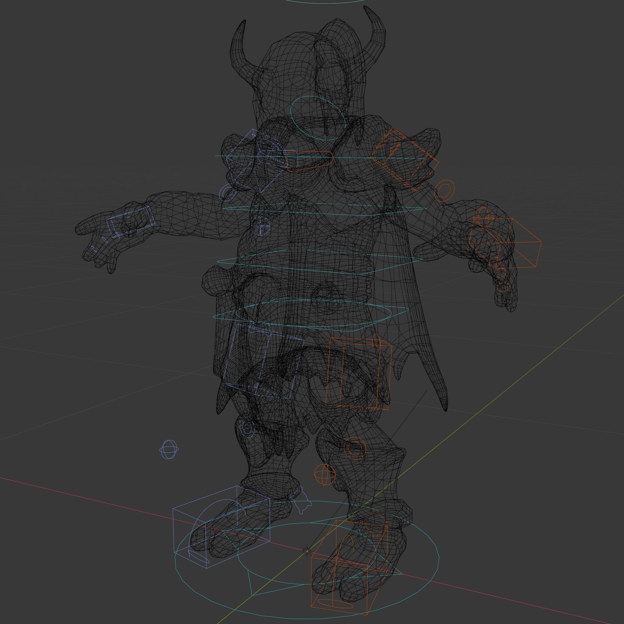 Orc Warlord Rigged and Animated for Games and Cinematics Low-poly 3D model_6