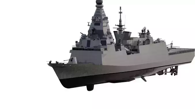 MULTIROLE EUROPEAN NAVY STEALTH DESTROYER  3D model