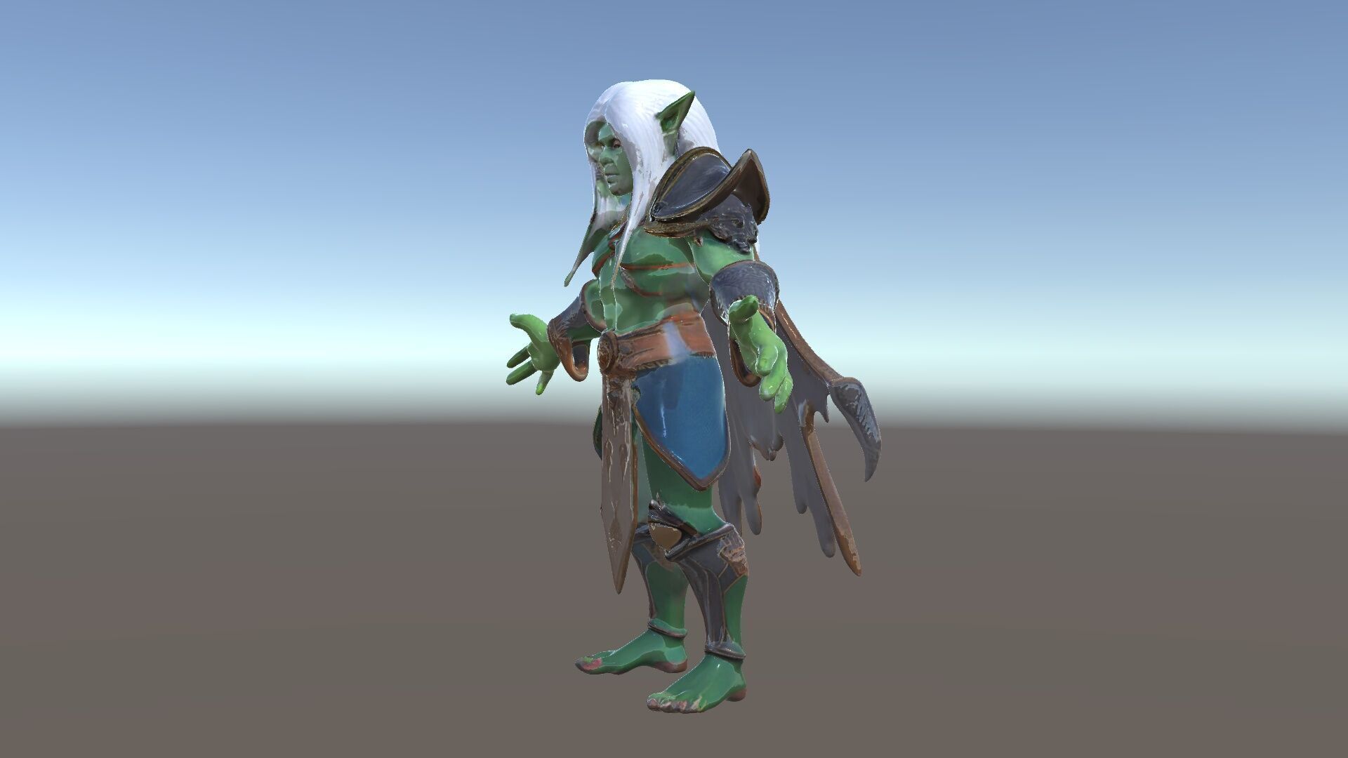 Fantasy Elven Sorcerer Character Model  Rigged and Animated Low-poly 3D model_5