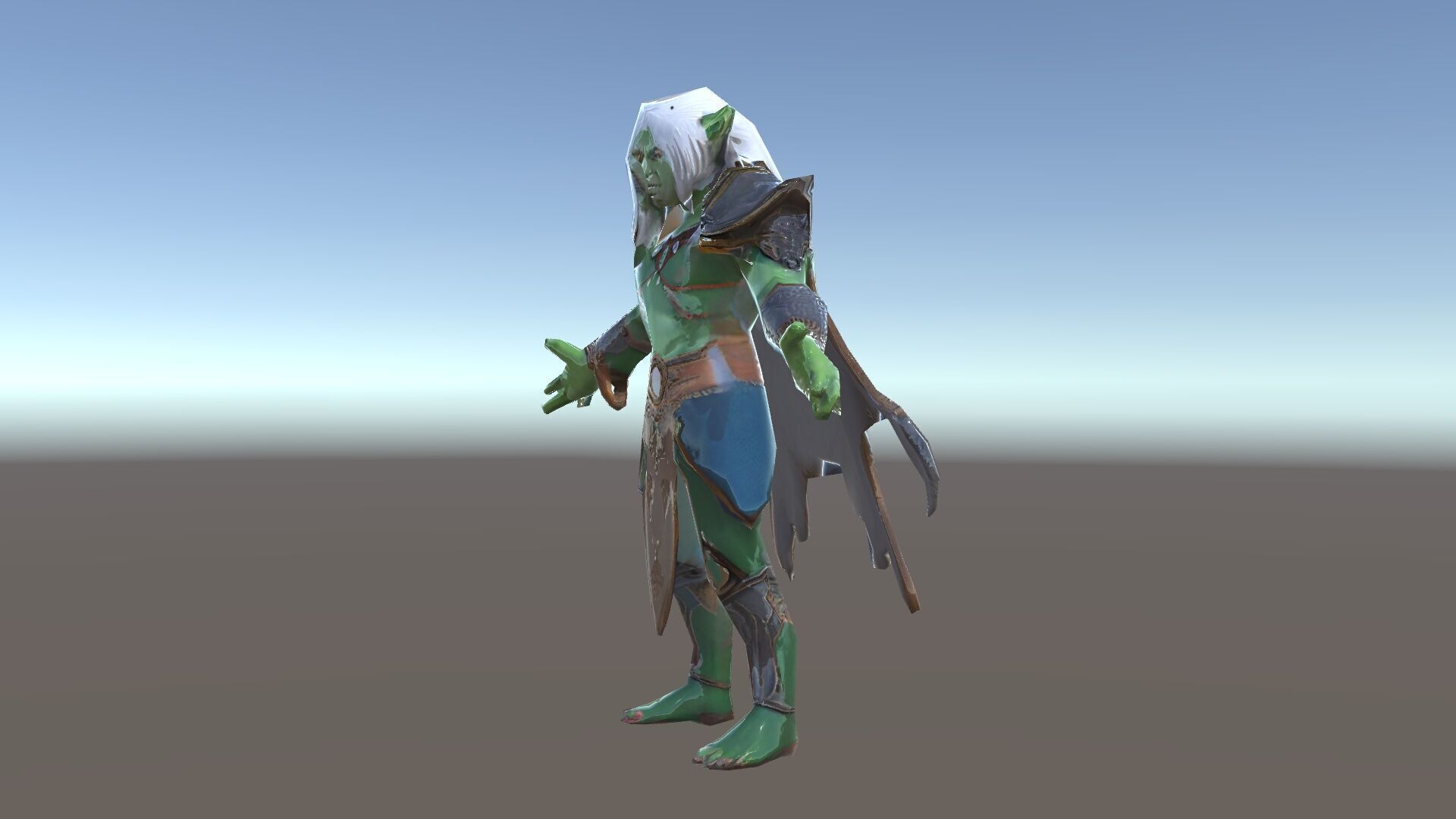 Fantasy Elven Sorcerer Character Model  Rigged and Animated Low-poly 3D model_35