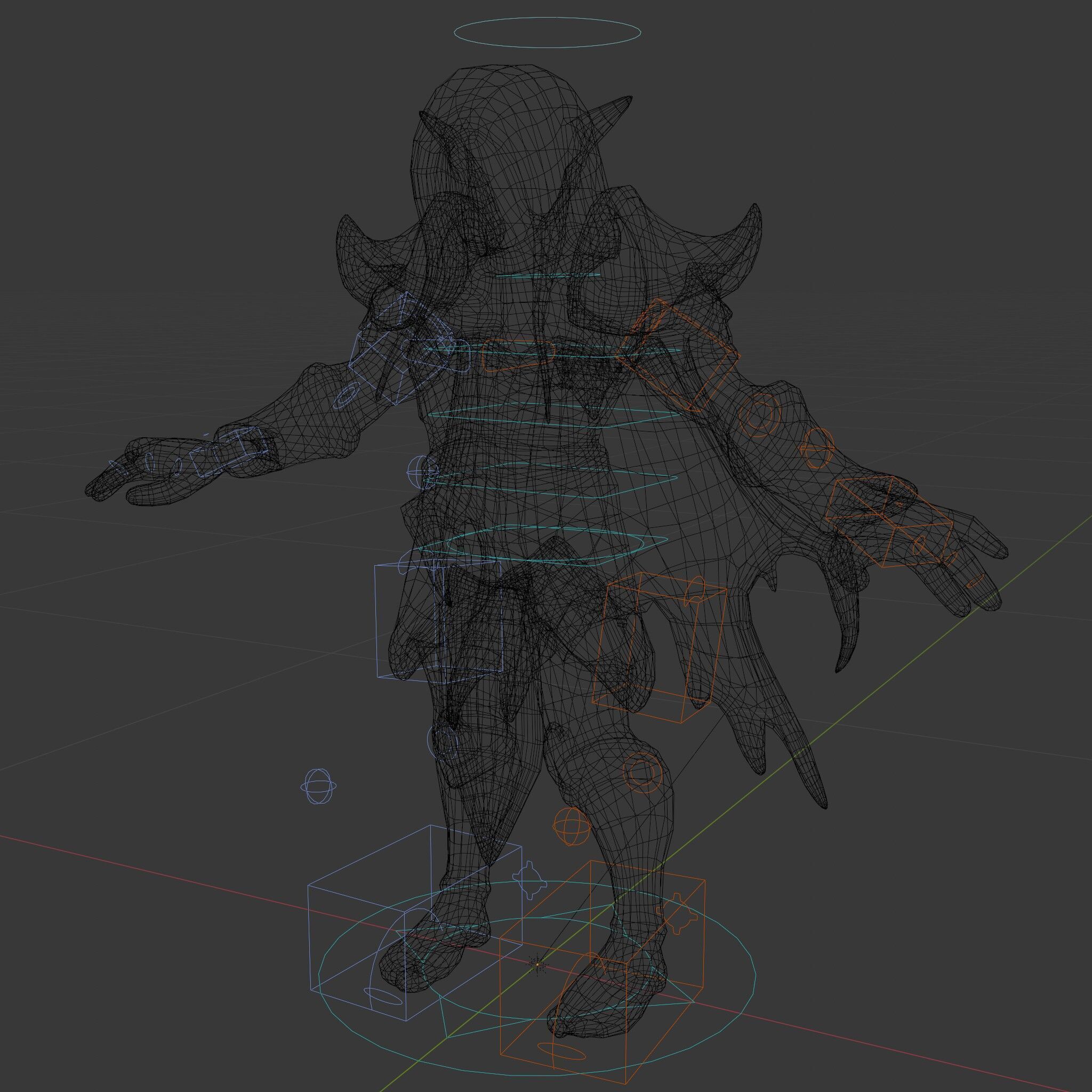 Fantasy Elven Sorcerer Character Model  Rigged and Animated Low-poly 3D model_9