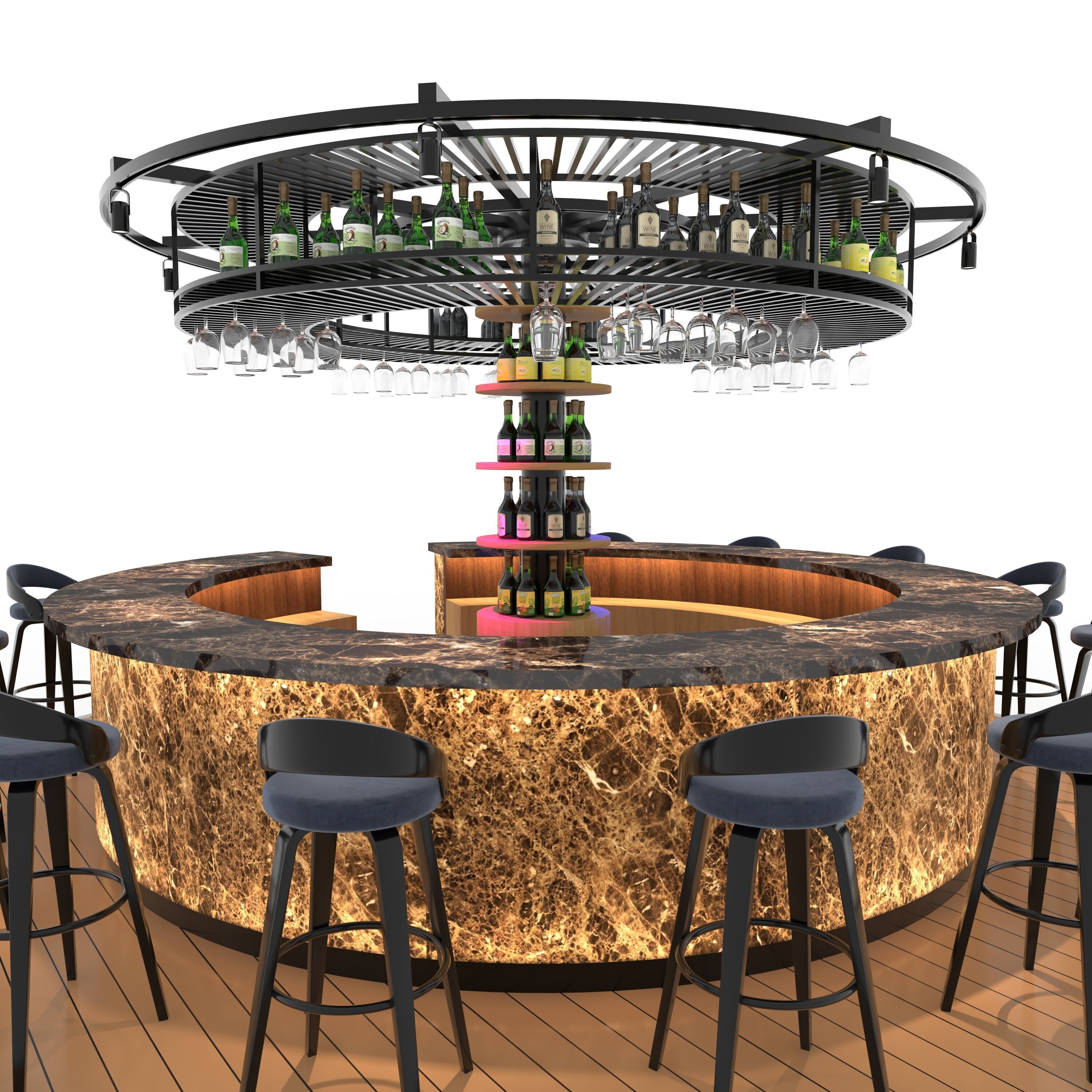 Circural Bar 01 3D model_4