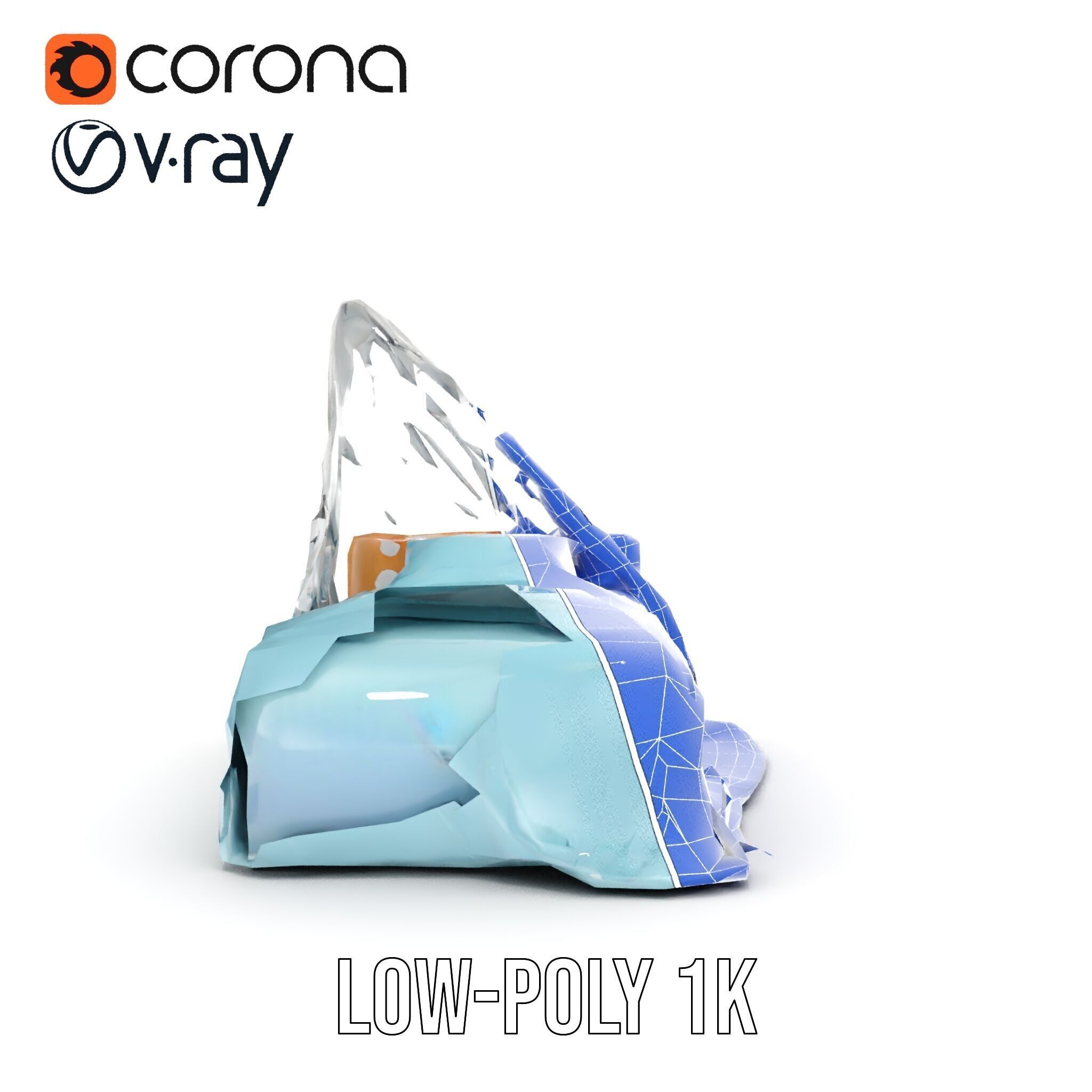 Elegant Canopy Bed model pack with Draped Fabric Low-poly 3D model_29