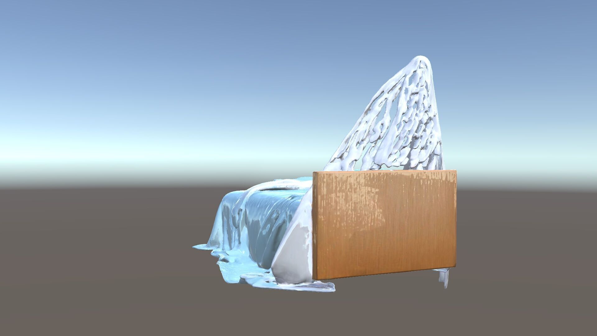 Elegant Canopy Bed model pack with Draped Fabric Low-poly 3D model_33