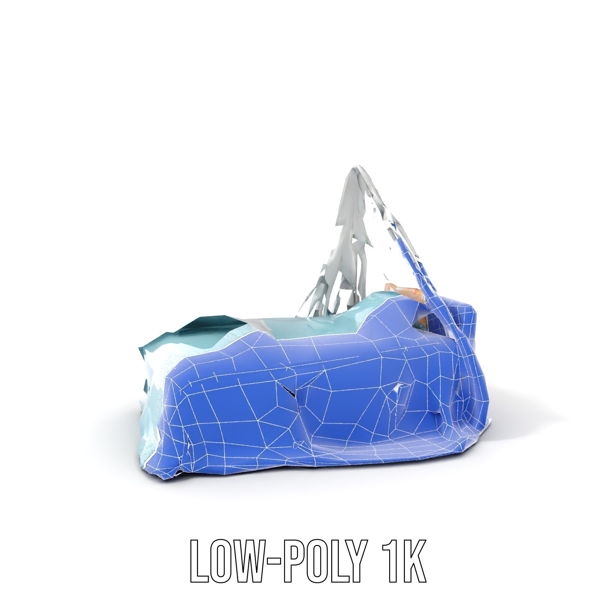 Elegant Canopy Bed model pack with Draped Fabric Low-poly 3D model_20