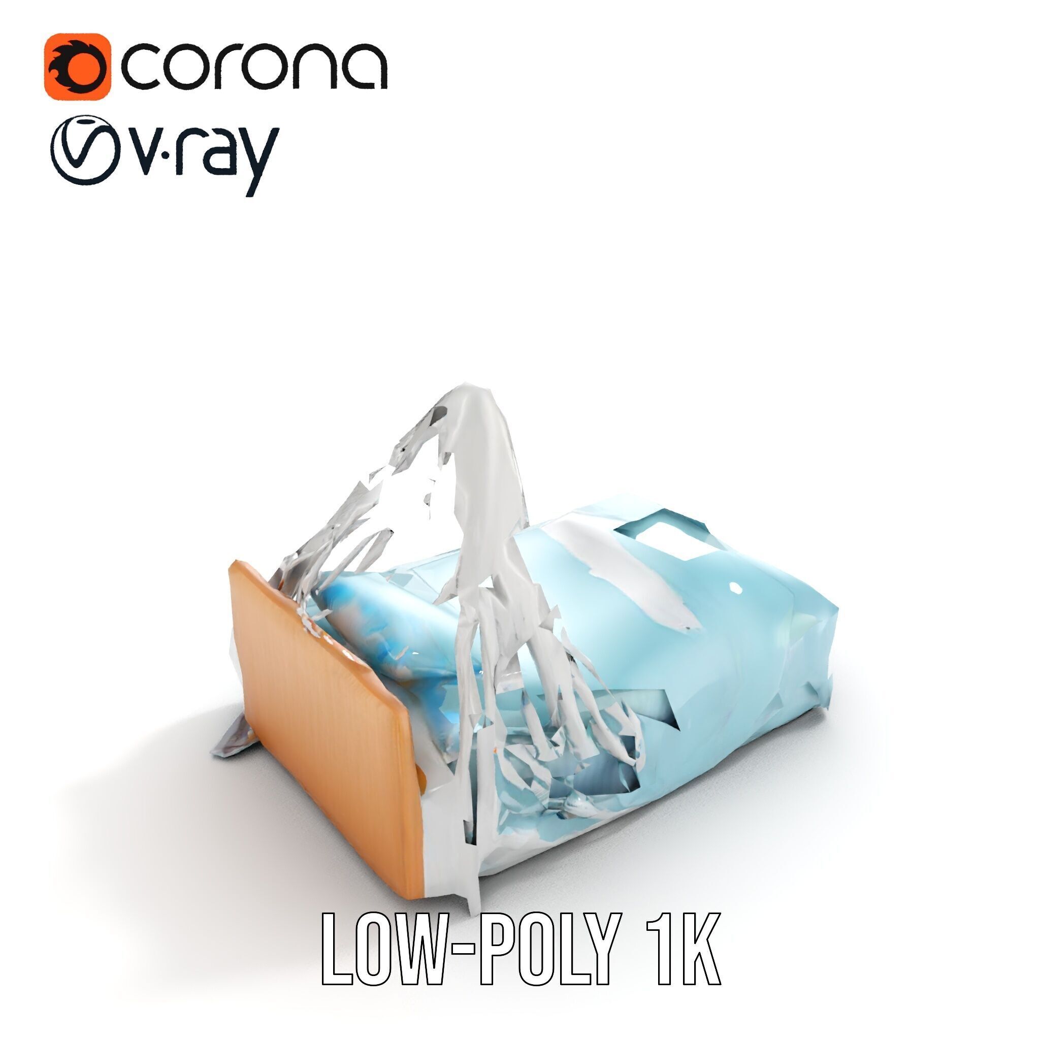 Elegant Canopy Bed model pack with Draped Fabric Low-poly 3D model_16