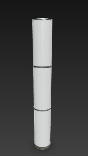 Stacked Cylinders Decor Pedestal 3D model_3