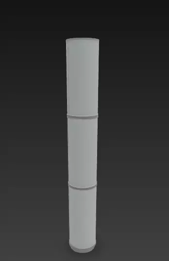 Stacked Cylinders Decor Pedestal 3D model_0