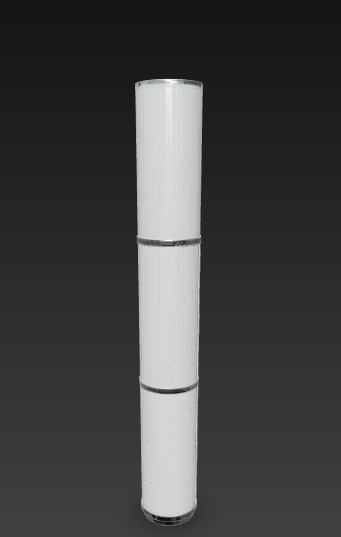 Stacked Cylinders Decor Pedestal 3D model_2