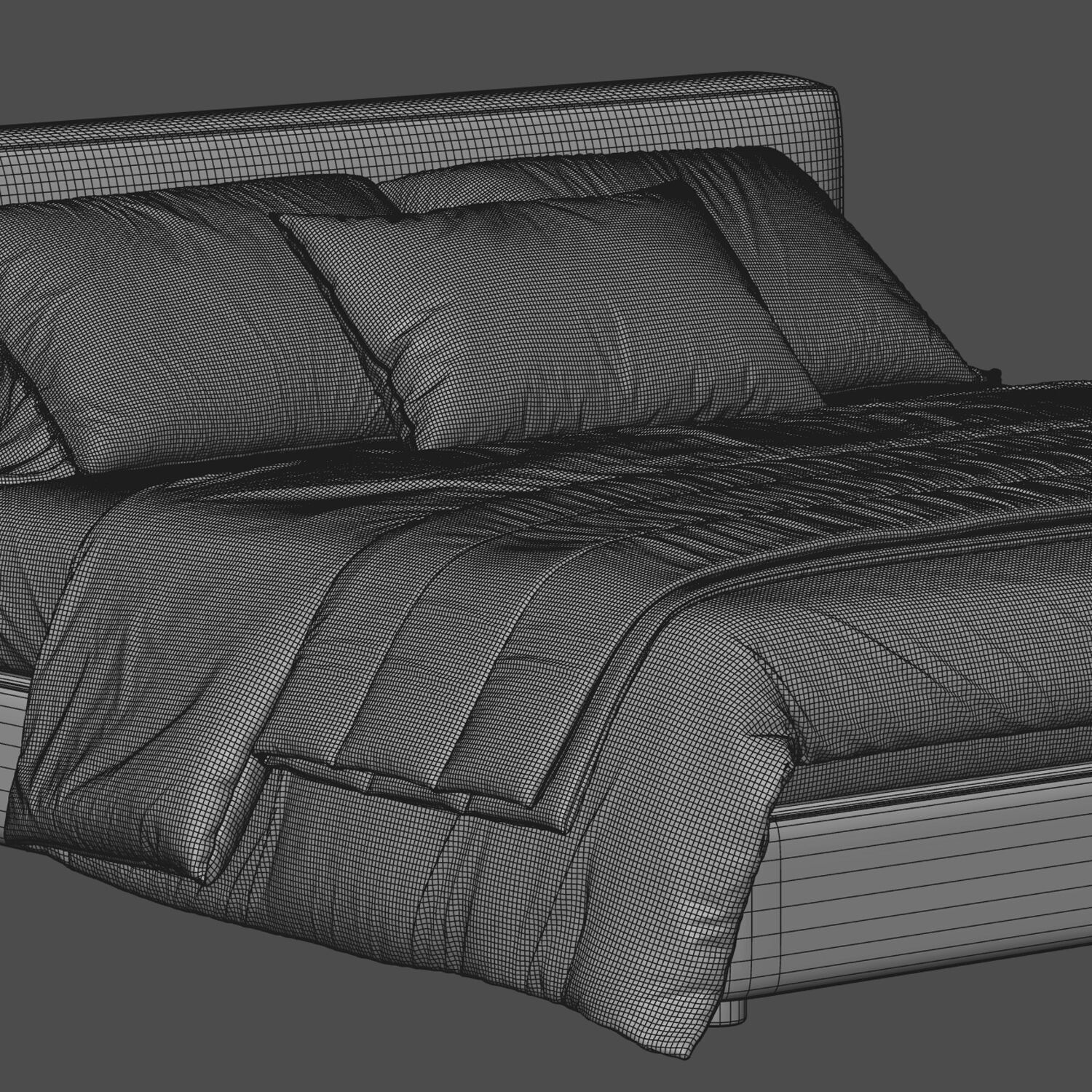 Bed Colection 01 - 10 Items 3D model_17