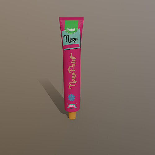 Paint Tube Paste Low-poly 3D model