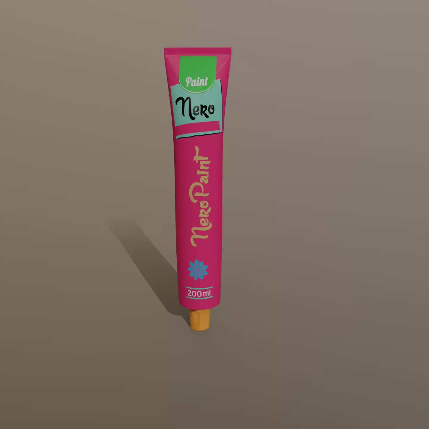 Paint Tube Paste Low-poly 3D model