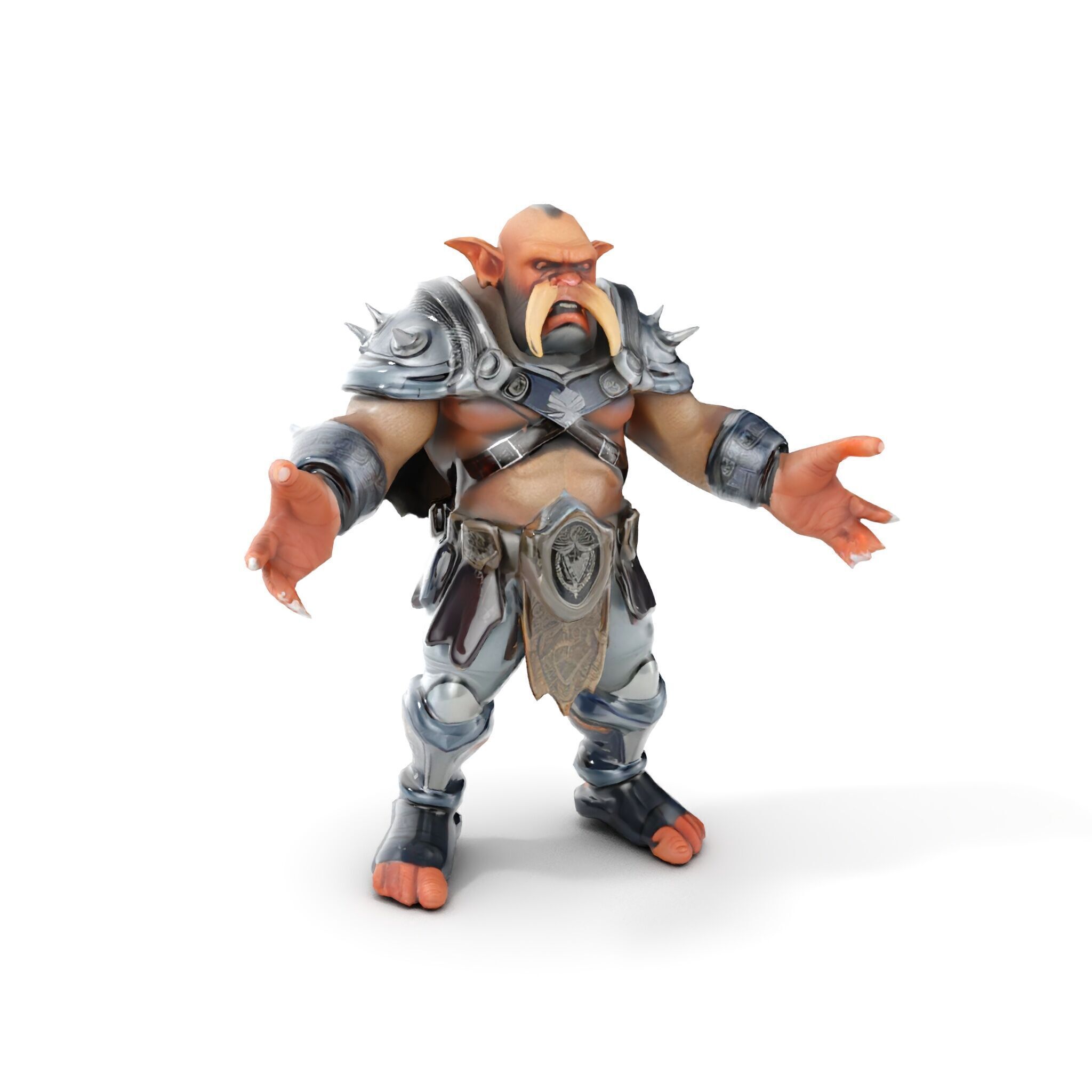 Orc Warlord Rigged and Animated D Character Model Low-poly 3D model_20