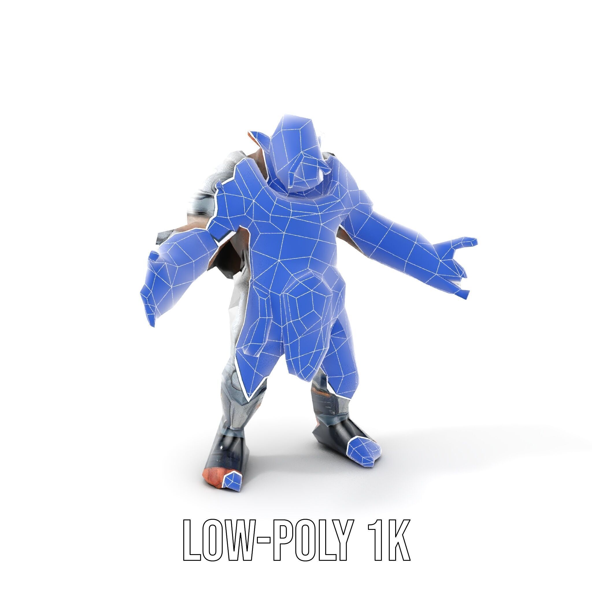 Orc Warlord Rigged and Animated D Character Model Low-poly 3D model_18