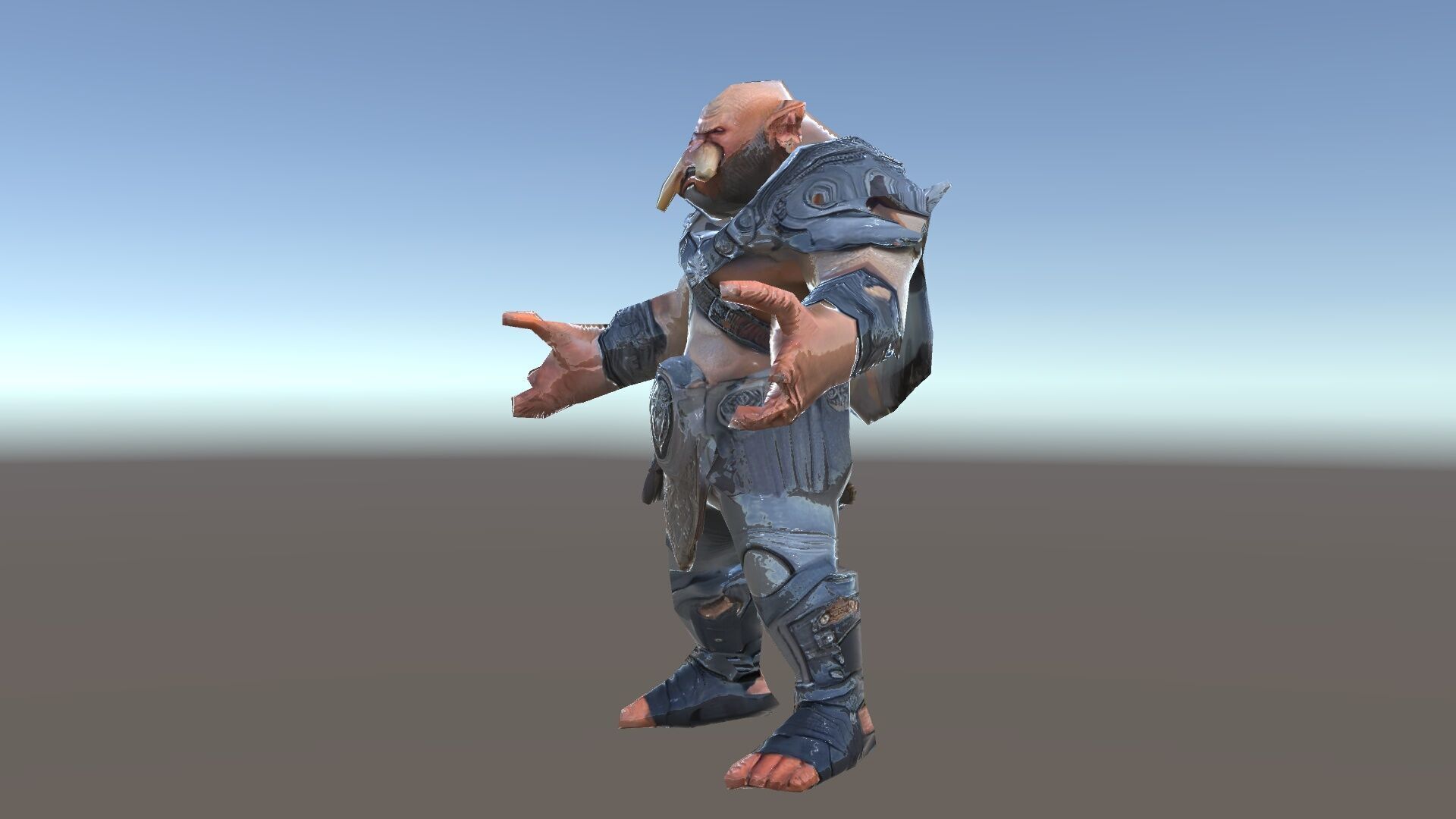 Orc Warlord Rigged and Animated D Character Model Low-poly 3D model_34