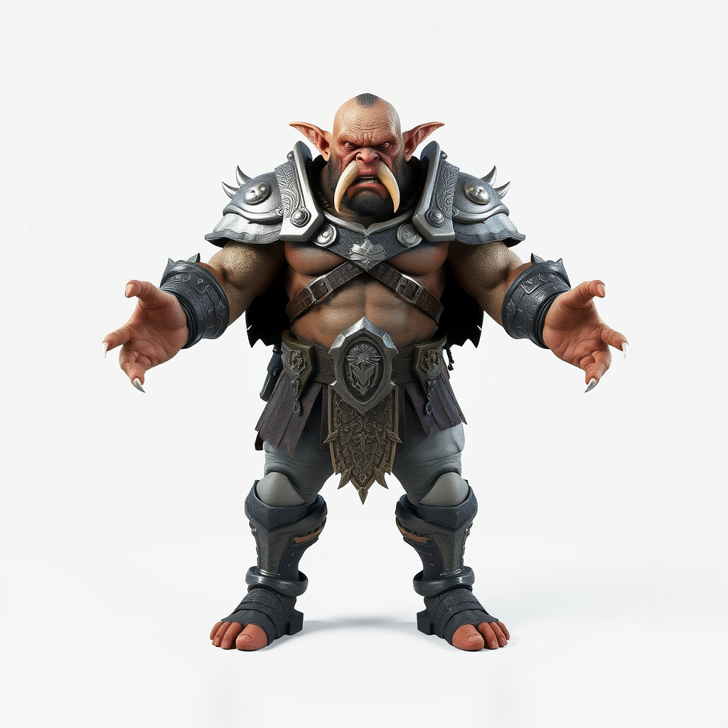 Orc Warlord Rigged and Animated D Character Model Low-poly 3D model_2