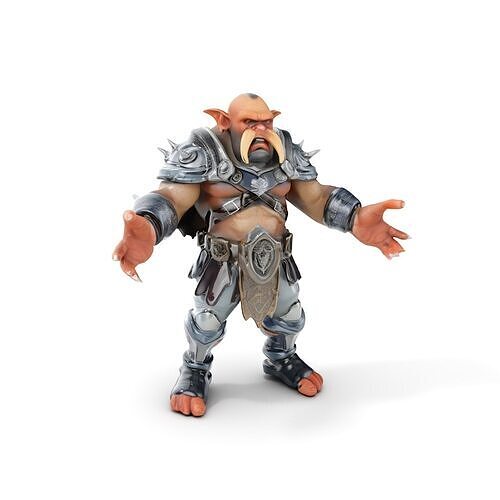 Orc Warlord Rigged and Animated D Character Model Low-poly 3D model