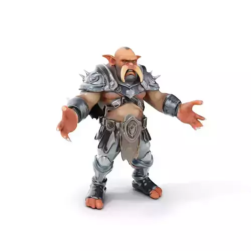 Orc Warlord Rigged and Animated D Character Model Low-poly 3D model