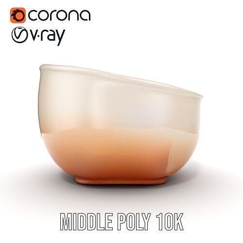 Creamy Lentil Soup model pack with bowl and garnish details Low-poly 3D model 6