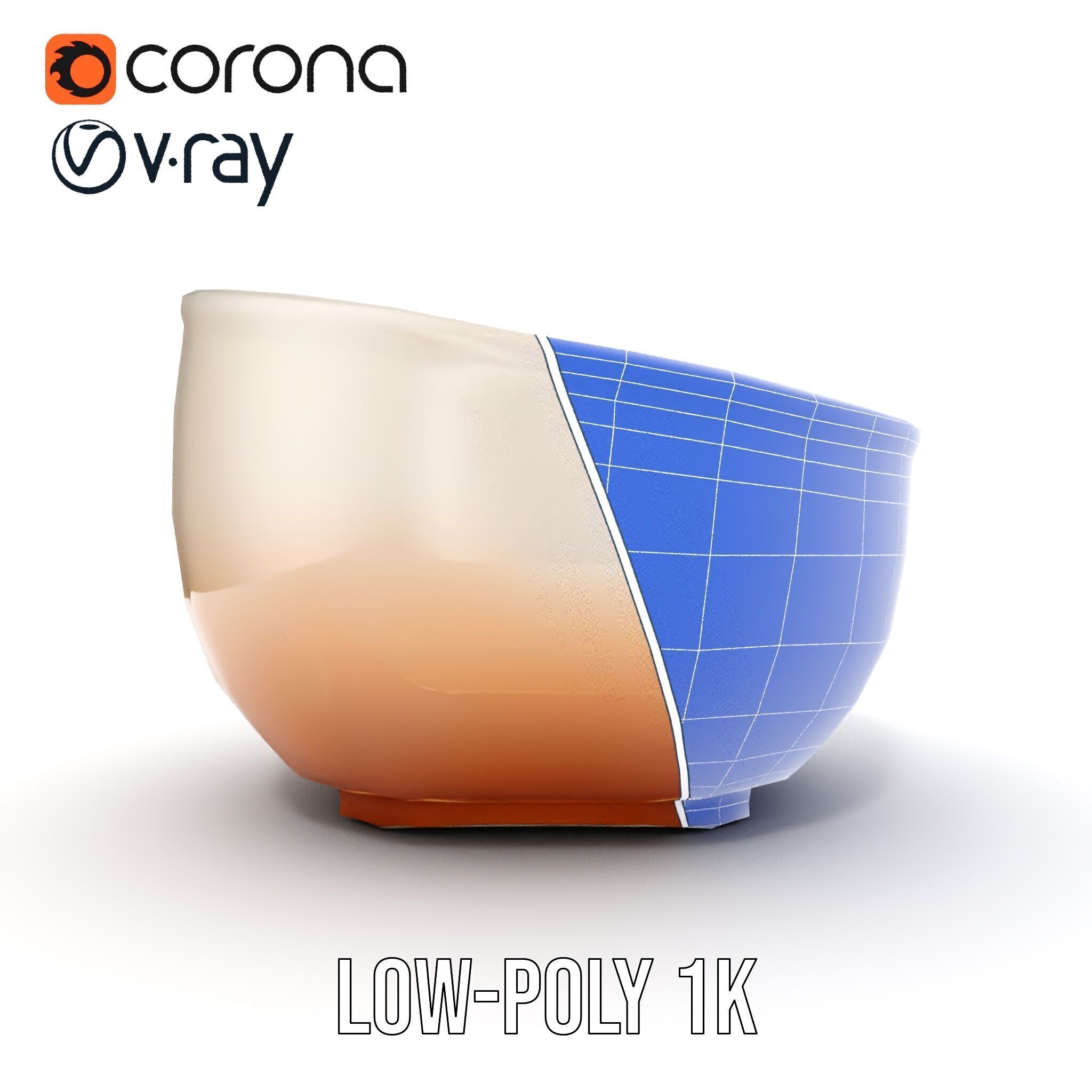 Creamy Lentil Soup model pack with bowl and garnish details Low-poly 3D model_31