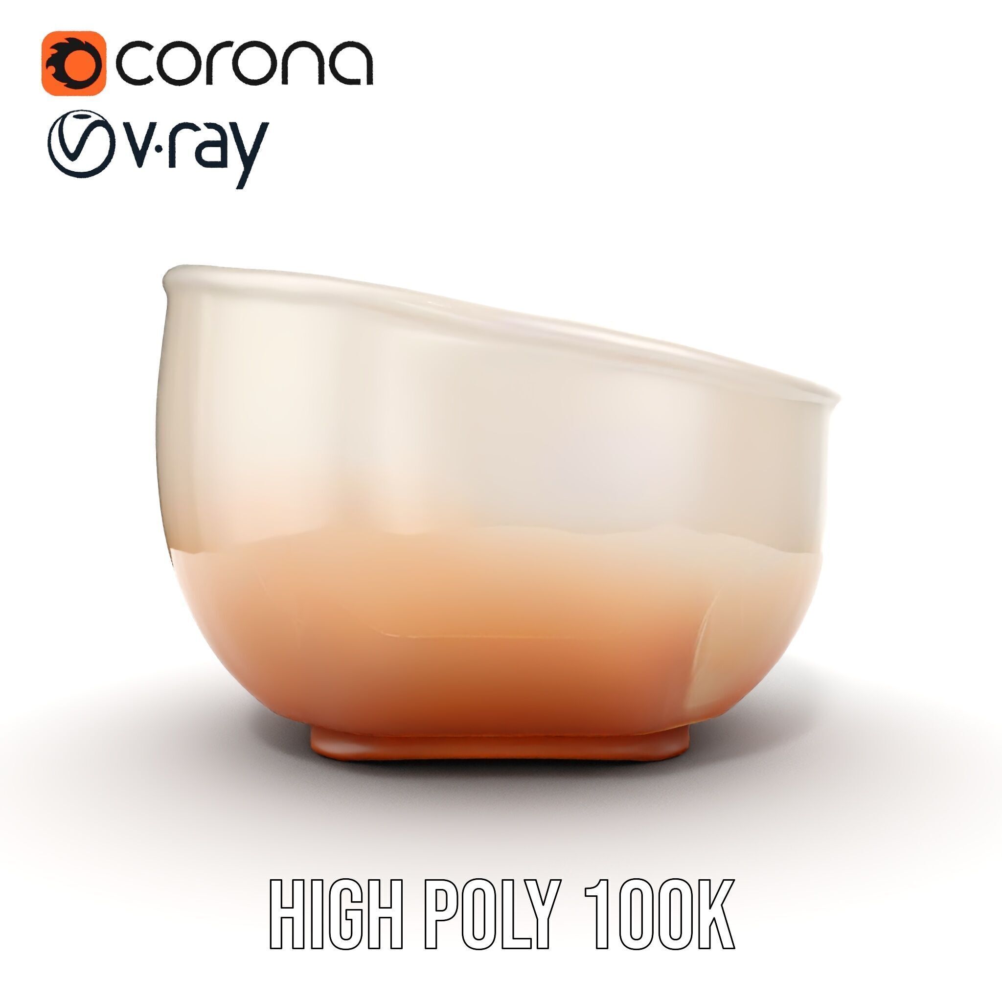 Creamy Lentil Soup model pack with bowl and garnish details Low-poly 3D model_32