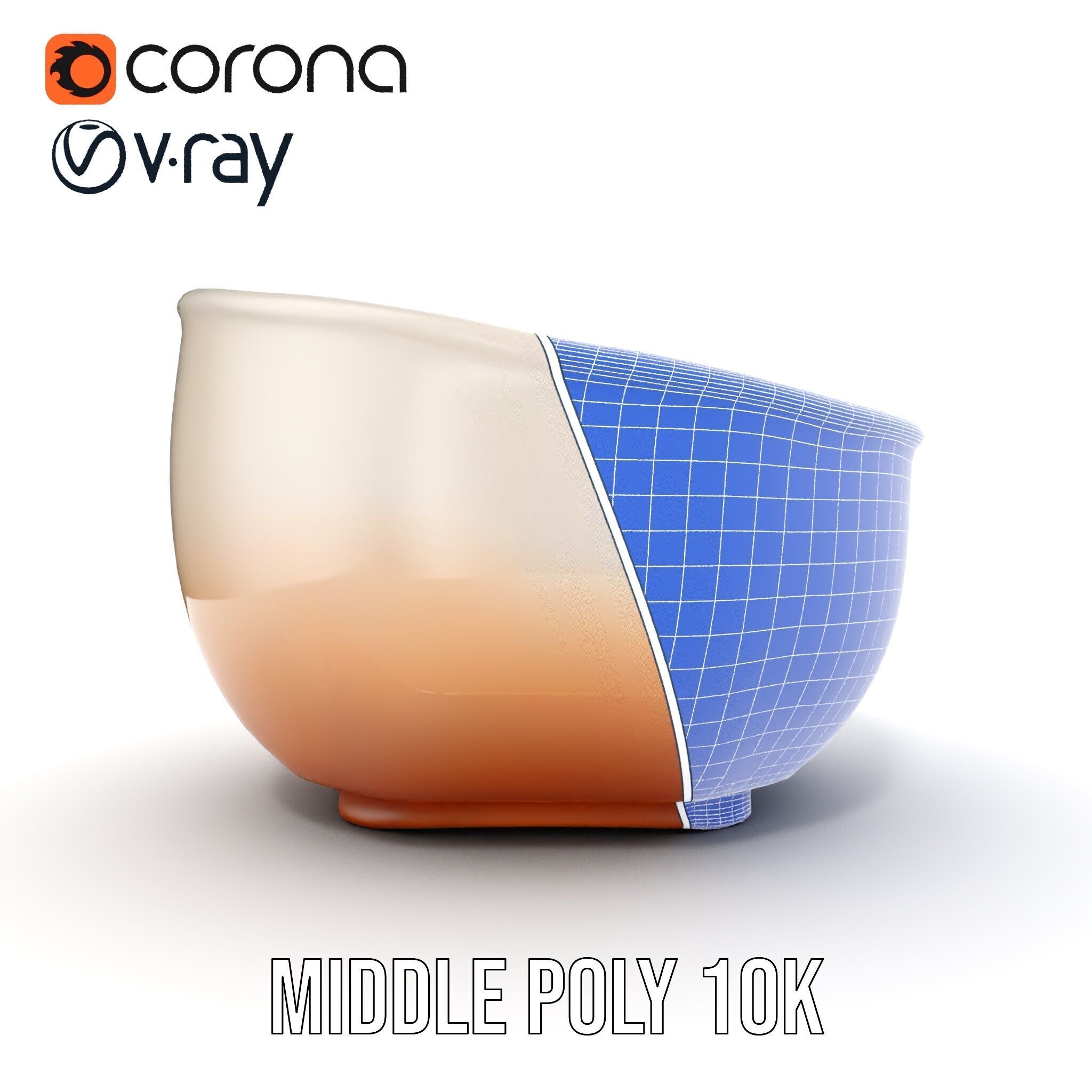 Creamy Lentil Soup model pack with bowl and garnish details Low-poly 3D model_30