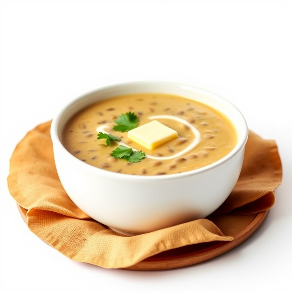 Creamy Lentil Soup model pack with bowl and garnish details Low-poly 3D model_2