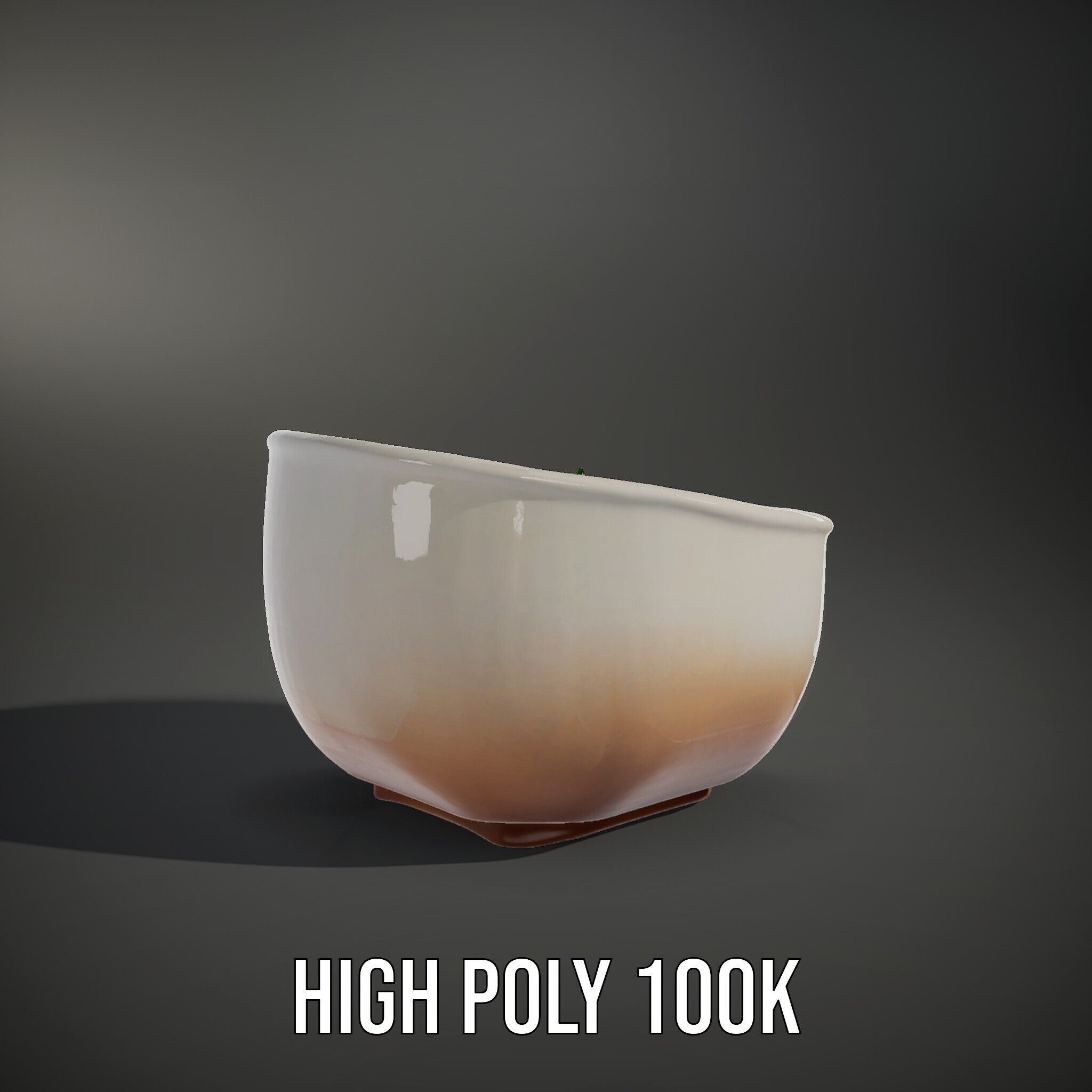 Creamy Lentil Soup model pack with bowl and garnish details Low-poly 3D model_8