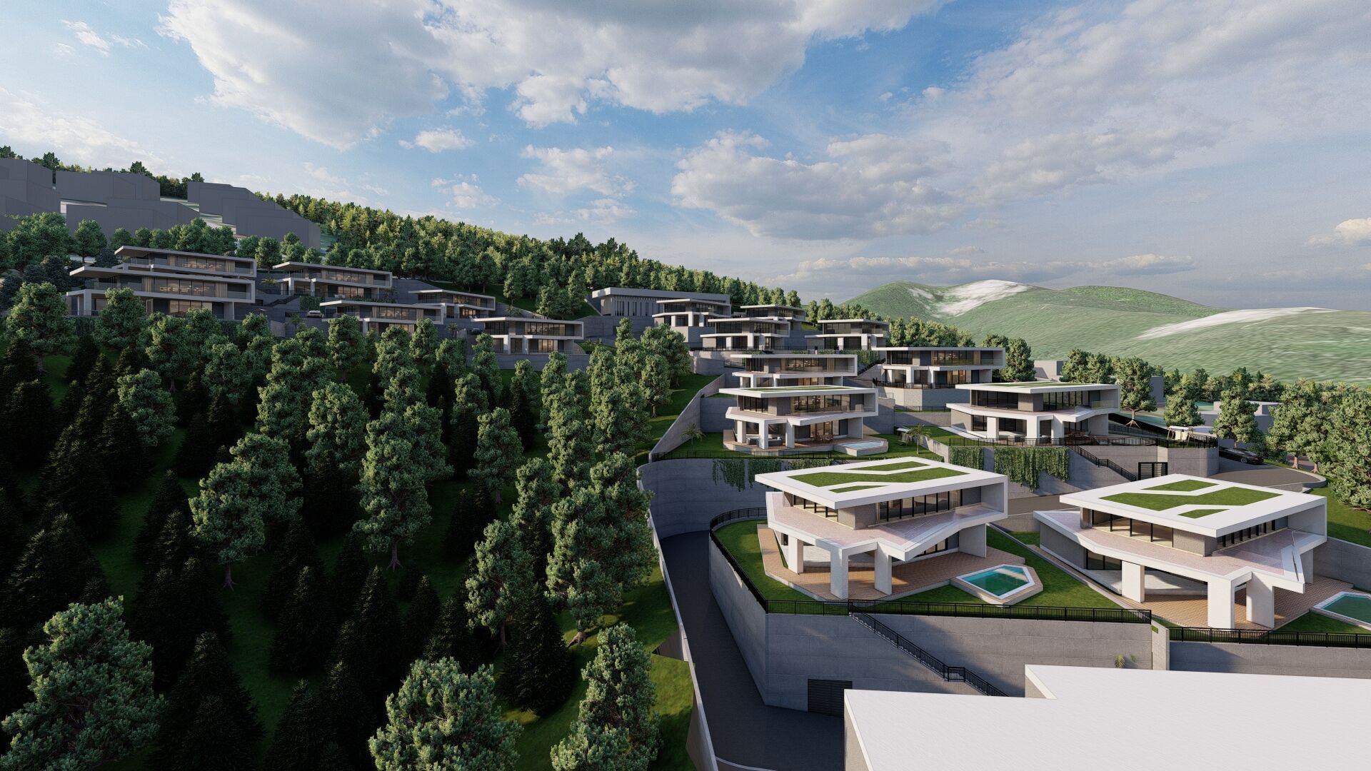 Modern Mountain Villas Igloos Hotel  3D model_7