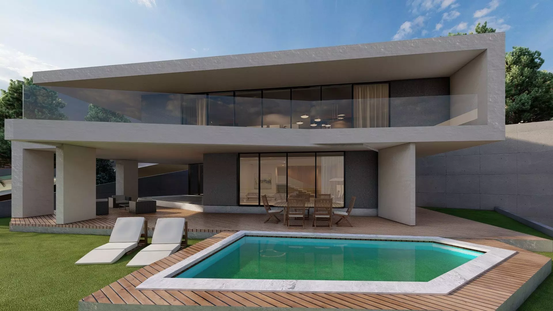 Modern Mountain Villas Igloos Hotel  3D model_0