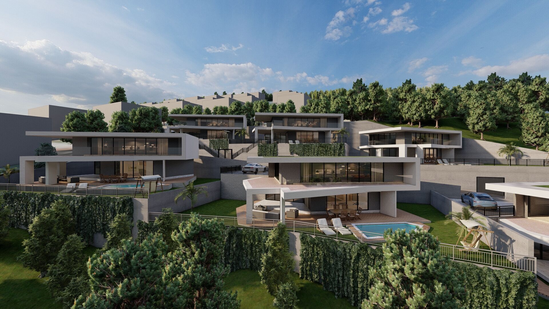 Modern Mountain Villas Igloos Hotel  3D model_10