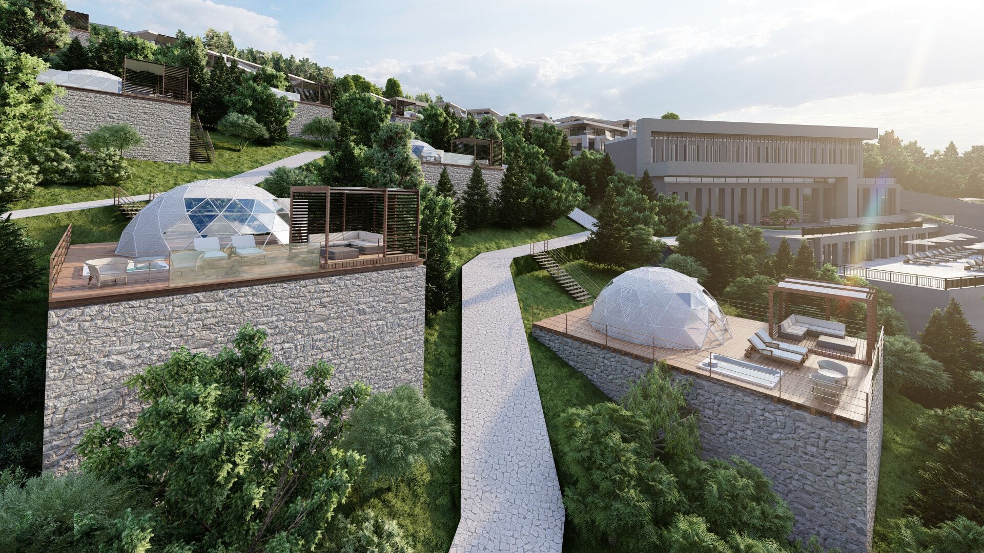 Modern Mountain Villas Igloos Hotel  3D model_5