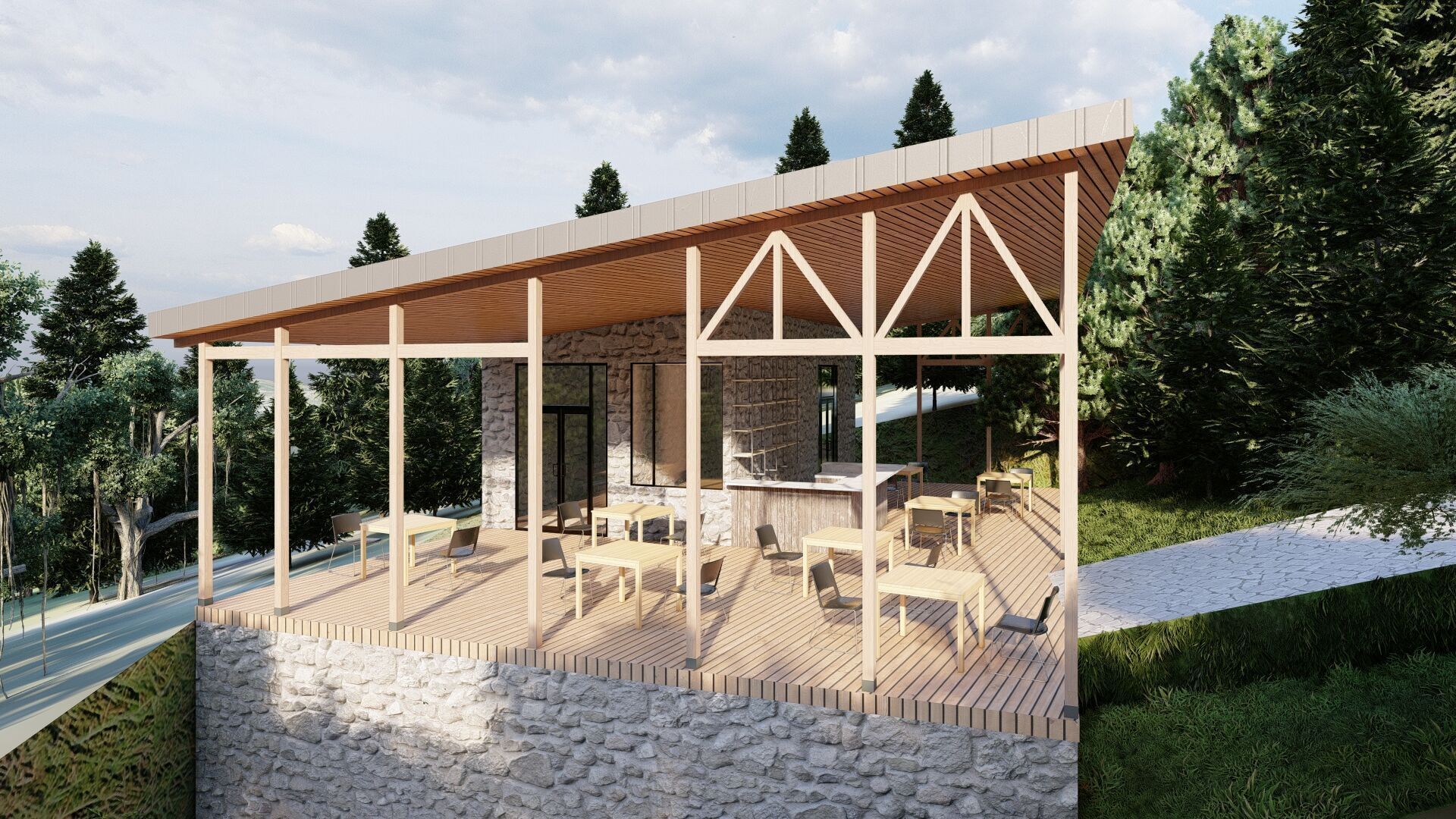 Modern Mountain Villas Igloos Hotel  3D model_6