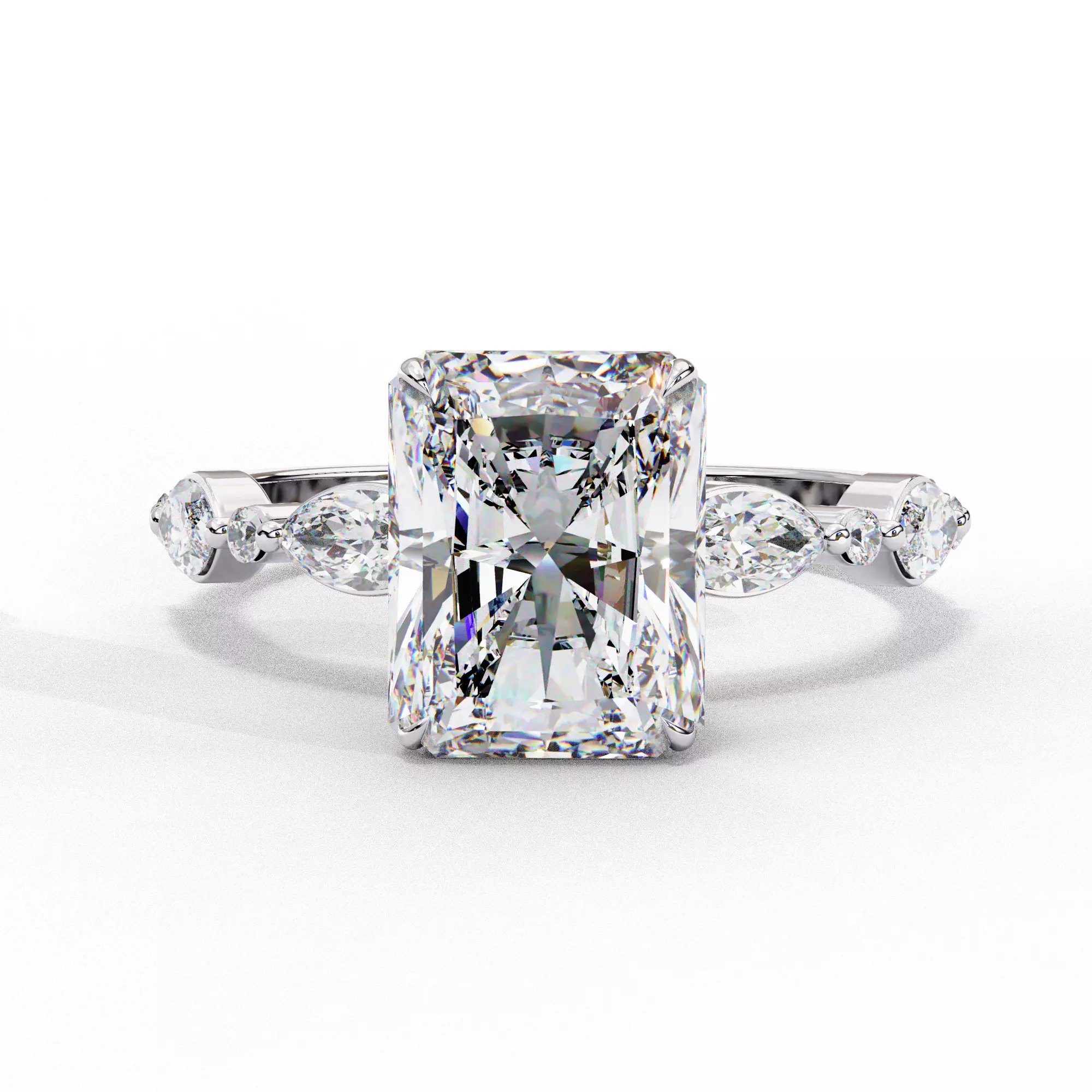 PRINCESS DIAMOND RING -CAD-018 3D model
