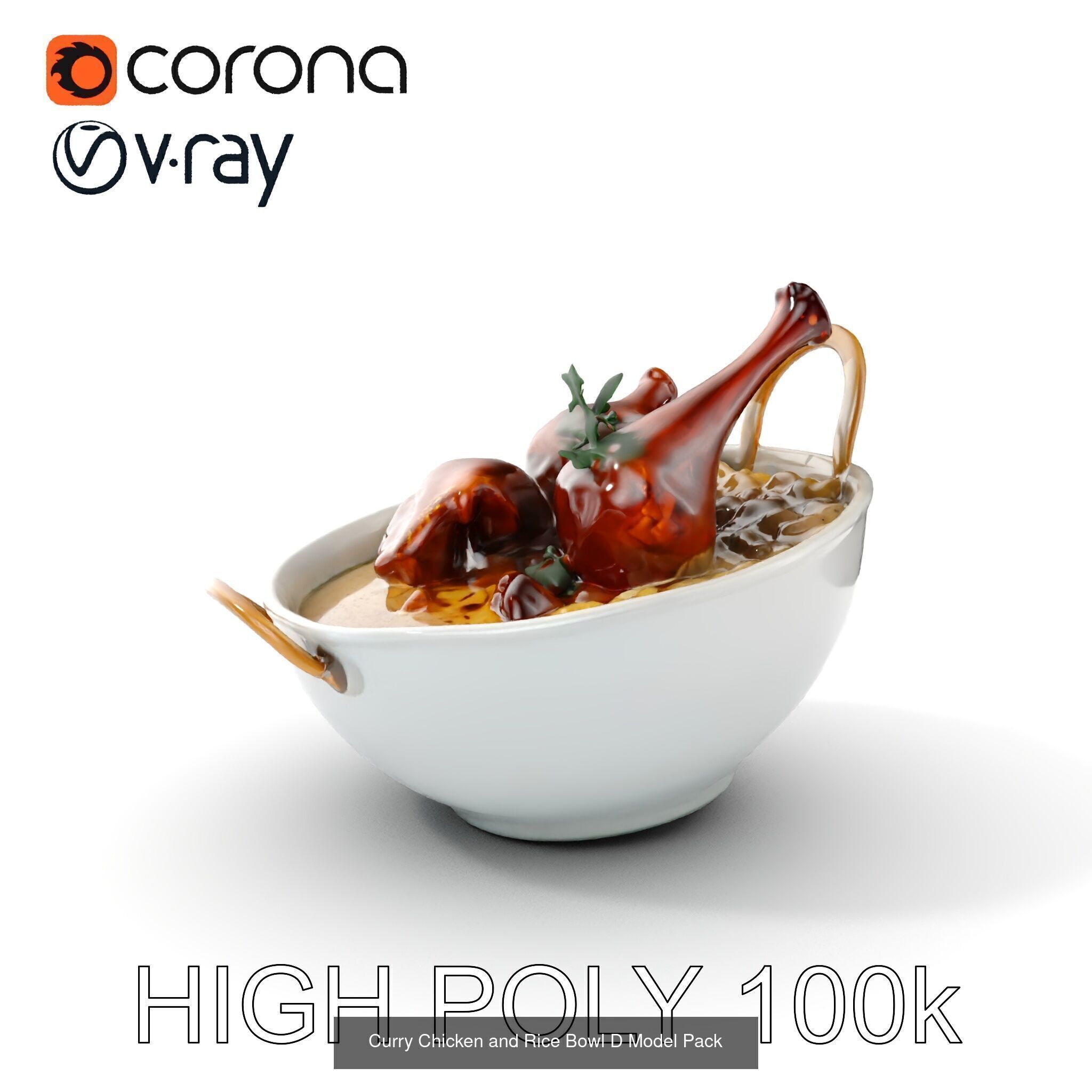 Authentic Indian Cuisine 3D Models Pack 3D Model Collection_35
