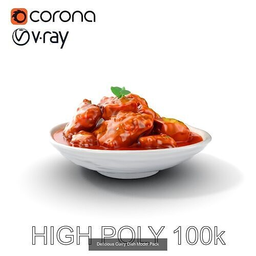 Authentic Indian Cuisine 3D Models Pack 3