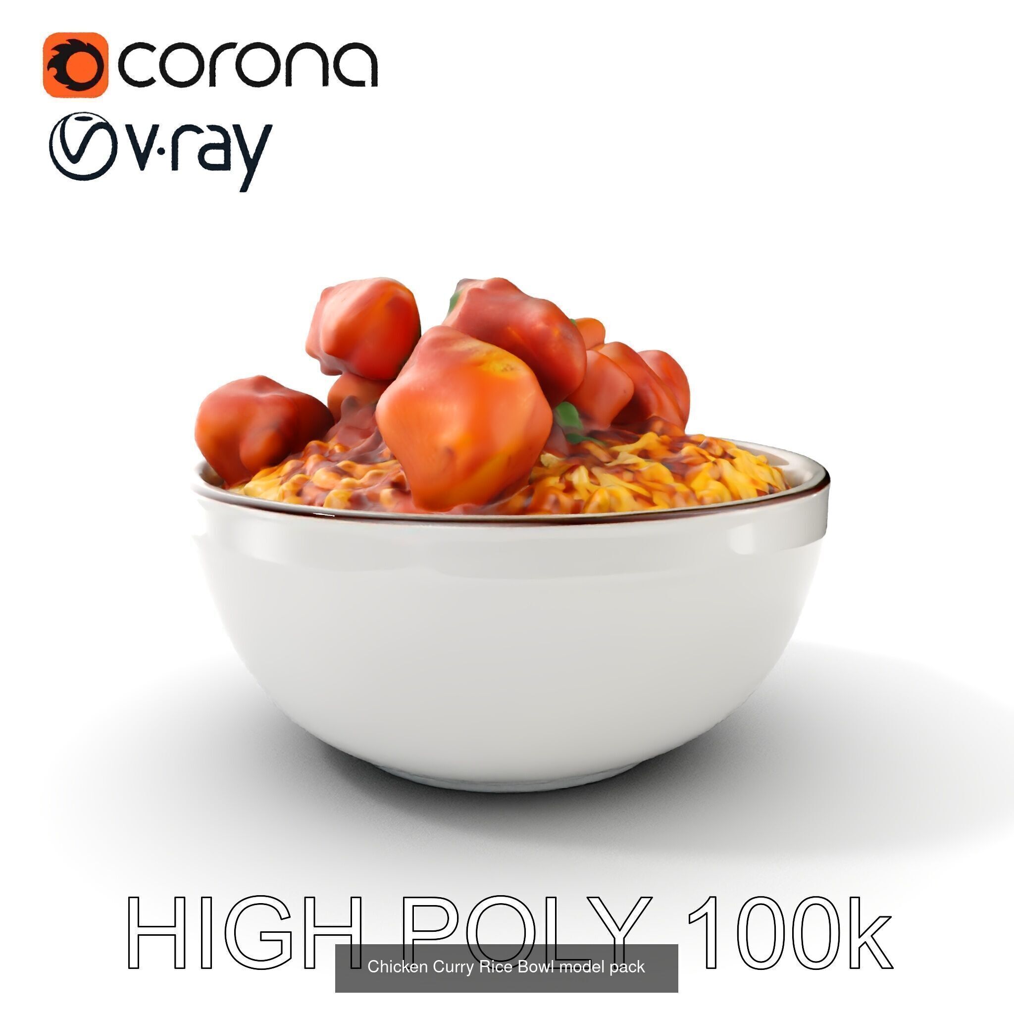 Authentic Indian Cuisine 3D Models Pack 3D Model Collection_26